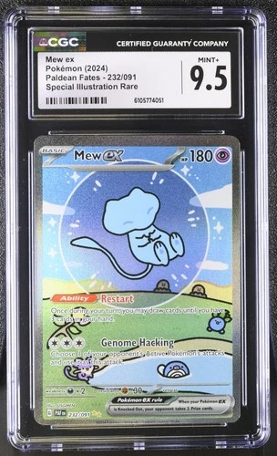 Pokemon CGC 9.5 Mew ex 232/091 (Bubble Mew) SIR Paldean Fates