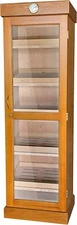 Humidor Supreme Large Cigar Humidor Cabinet, 5 Shelves, Oak - 3000 Cigar Storage