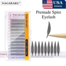 NAGARAKU Premade Spire Eyelash Anime Effect Soft Plume Fluttering Cluster Lashes