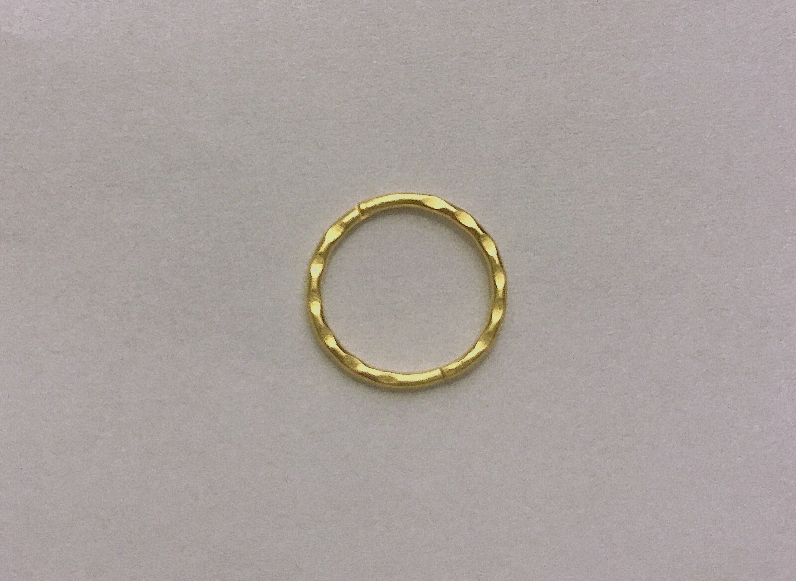 S925 Solid Sterling Silver Gold Hinged Hoop Segment Facet Sleeper Nose Ear Ring — image 2