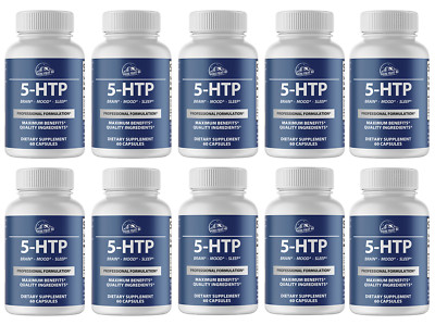 5-HTP Professional Formulation Dietary Supplement 10 Bottles 600 Capsules