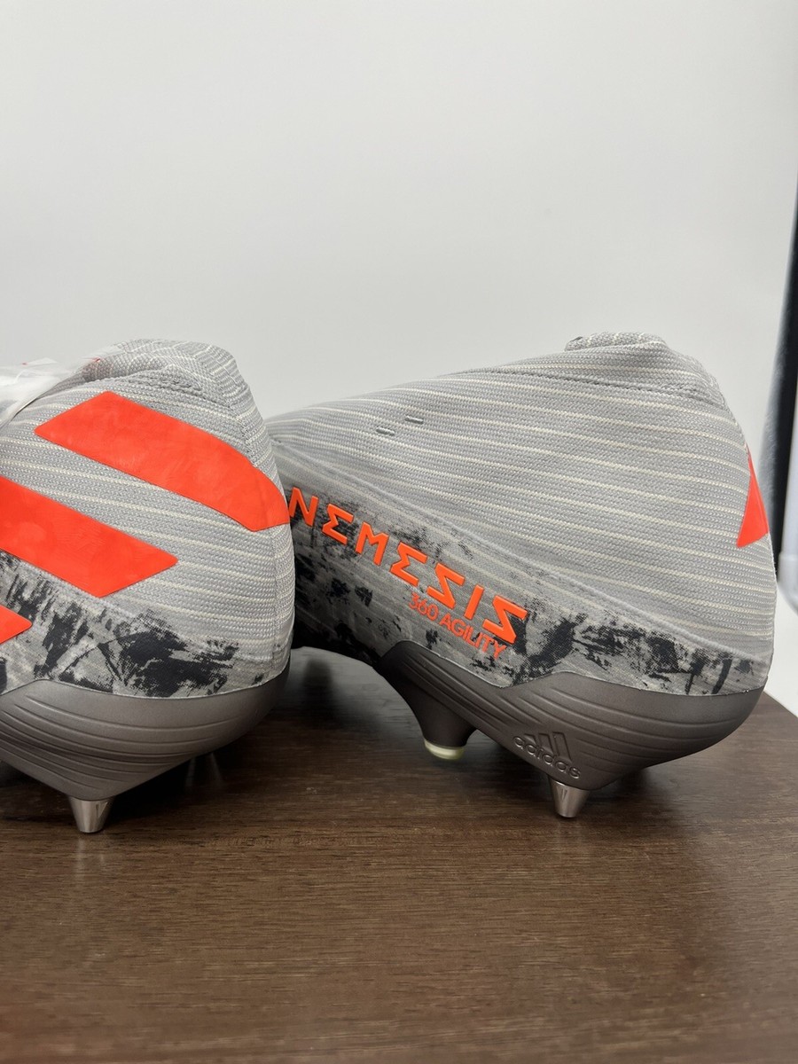 ADIDAS NEMEZIZ 19+ SG SOCCER CLEATS EF8284 GREY/SOLAR ORANGE