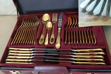 SBS Bestecke Solingen 23/24 carate gold plate cultery set     /   Reduced