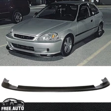 Fits 99-00 Honda Civic EK Front Bumper Lip Spoiler JDM First Molding Style PU