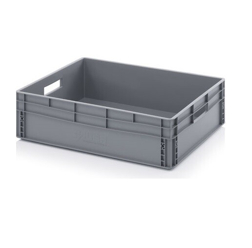 Plastkbehälter 60x40x12 Kunststoffbehälter Plastkkste Transportkste Grau 24l | EBay
