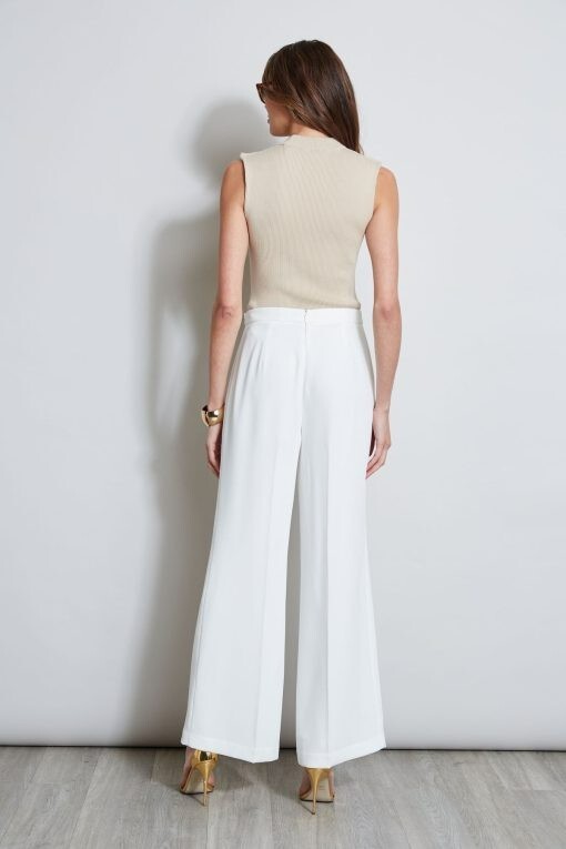 $325 Elie Tahari Tie Front Pant | White | 14 | eBay