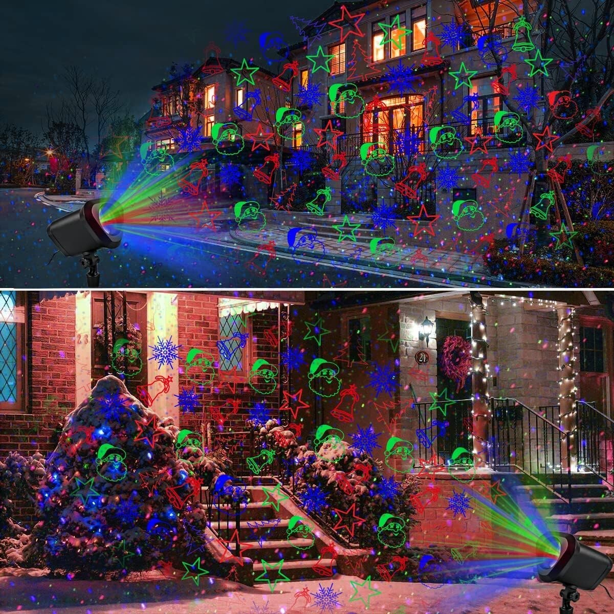 3 Colors Blue Red Green Laser Lights Say goodbye to Christmas laser