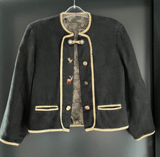 Ladies' traditional anchor/jacket black with embroidery approx. size 40 by Falkenstein