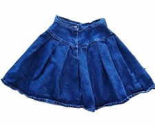 Guess Womens Denim Skirt Blue Georges Marciano Size 29 Ruffled Denim Vtg