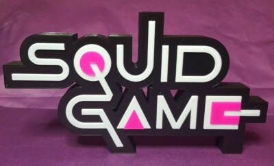 Fan Art - Squid Game - 3D gedrucktes TV Show Logo - 100mm breit (A)