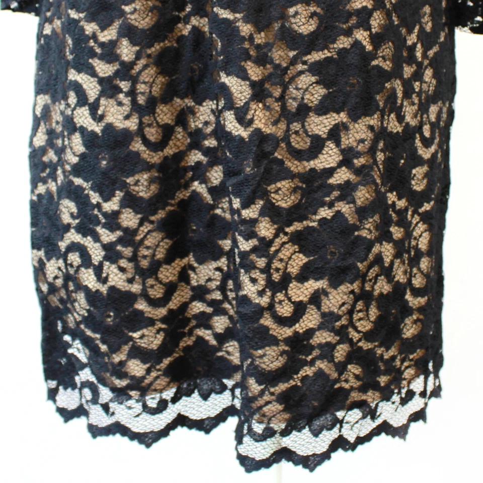 Мини-платье Karen Kane Plus черное расклешенное кружевное 2X сделано в США - Изображение 4 из 4