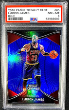 2016 #65 PANINI TOTALLY CERTIFIED LEBRON JAMES BLUE SP #D /99 PSA 8 NM/MT G1507