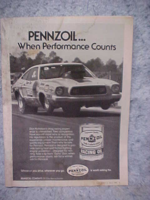 1980 PENNZOIL MOTOR OIL AD