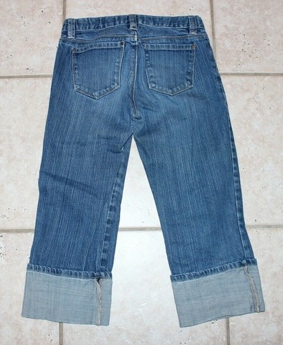Gap Kids Girls Size 12 Regular Cropped Cuffed Adj. Waist Jeans - Picture 2 of 2
