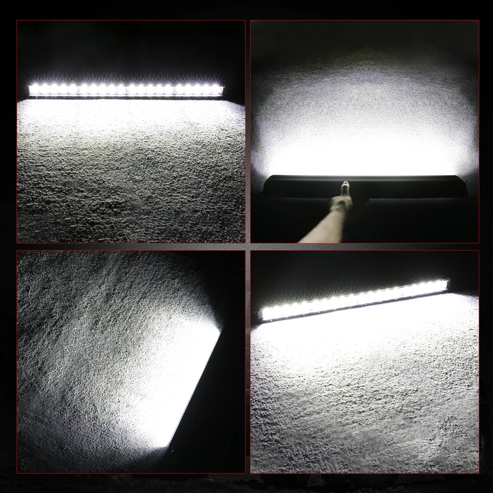 Combo de barra de luz LED delgada para parachoques GMC Sierra 1500 2500 3500HD 20" fila única Foto 2 de 4
