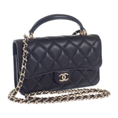 CHANEL Matelasse Flap Phone Case 2WAY Bag Shoulder Bag Lambskin CHANEL Matelasse Flap Phone Case 2WAY Bag Shoulder Bag Lambskin