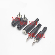 2.5mm 2pole 3pole Audio Mono Stereo Male jack Plug Angle for Phone 2.5 Headset