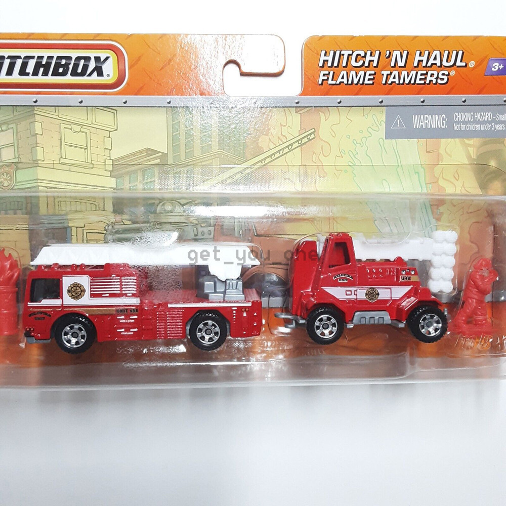 Matchbox Hitch n Haul 2009 Flame Tamers Truck Wildfire Unit Red