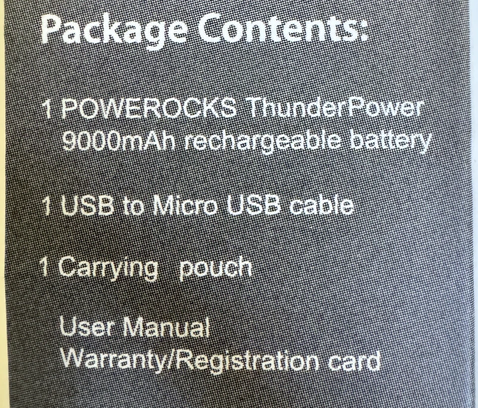 Cargador recargable portátil Powerocks ThunderPower Cirrus 9000 mAh Foto 4 de 4