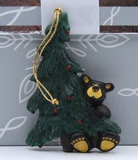 Bearfoots Bear in the Christmas Tree Ornament Jeff Fleming of Big Sky Carvers
