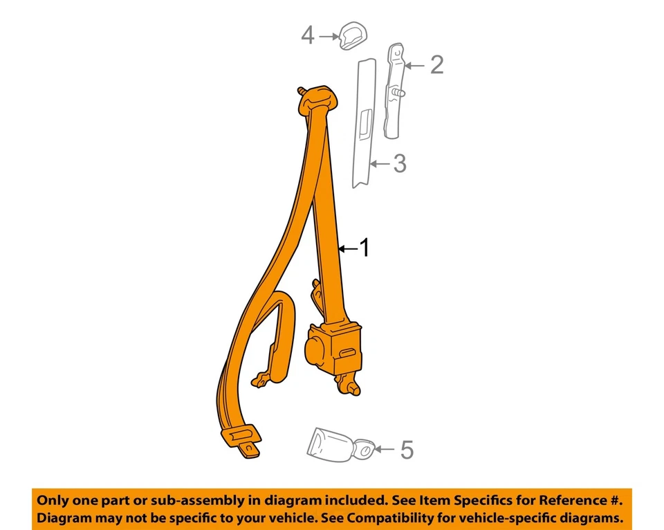Used Front Left Seat Belt Front fits: 2001 Toyota Rav4 bucket driver retractor 4 Foto 3 de 4