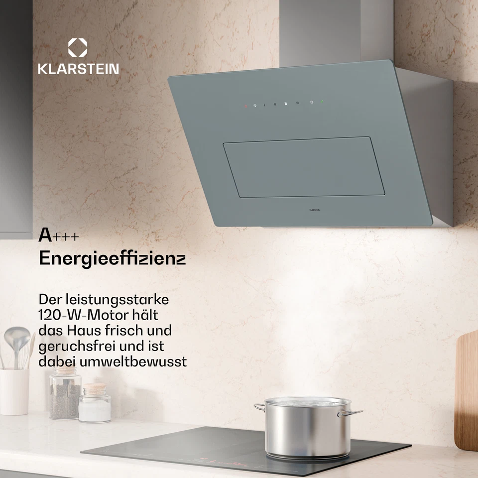SleekAir Dunstabzugshaube OxyPure Funktion leise A+++ 717 m³/h Touch LED 60 cm - Bild 2 von 4