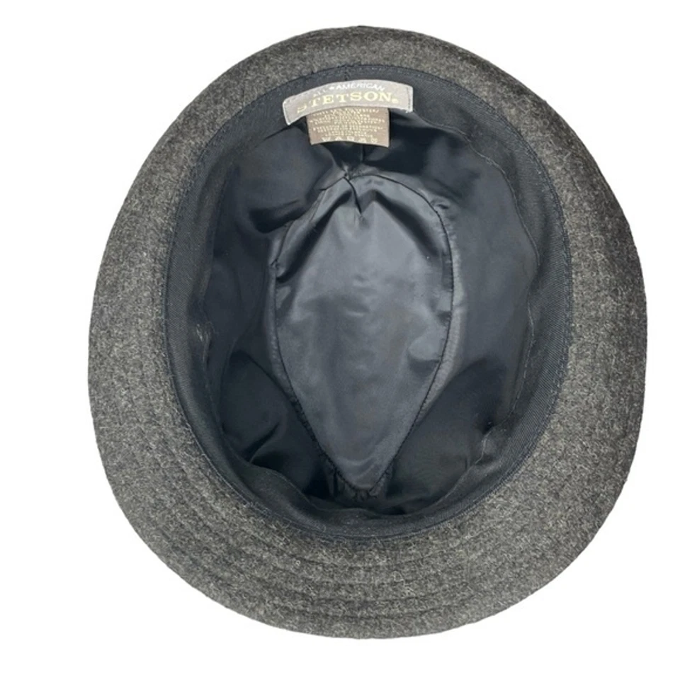 Mezcla de lana marrón tostado Stetson Fedora 7 1/2 para hombre Foto 2 de 4