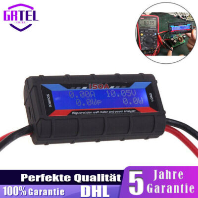 150A High Precision Power Analyzer Wattmeter Batterieverbrauch Monitor LCD DE