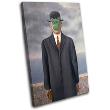 Ren&uacute; Magritte Der Menschensohn Vintage EINZELNE LEINWAND WANDBILD Bild Druck
