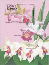 Zambia #MiBl50 MNH S/S 1999 Orchids Cattleya Violacea 765