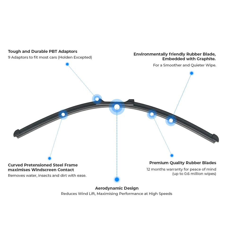 Wiper Blade for Toyota Yaris 28" 2011 2012 2013 2014 2015 2016 2017 2018 2019 - image 2 of 4
