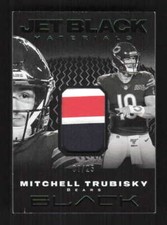 Mitchell Trubisky 2020 Panini Black Jet Black Materals Emerald  #/25 #JB6