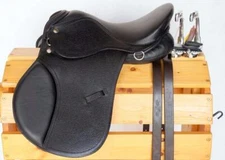 13" 14" 15" BLACK EngLish SaddLe HuNt JuMp All PurPoSe Leather-36" Stirrups MINI