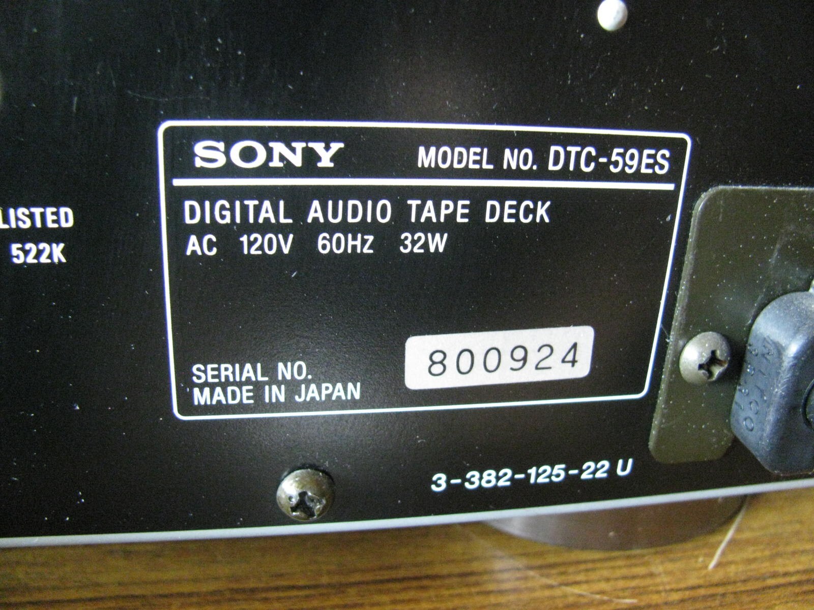 Sony DTC59ES Professional DAT Recorder/w Remote Tested Great Working Condition eBay