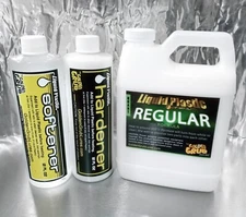 NEW 3 PIECE KIT Liquid Plastic / Hardener / Softener for plastisol Fishing Soft