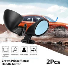 Car Racing Side Wing Mirror Left+ Right Classic Retro Bullet Kit Rearview Mirror
