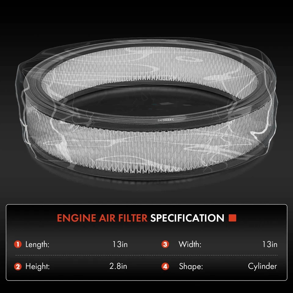 Filtro de aire del motor 2 piezas para camioneta Dodge W100 70-74 Chrysler 300 68-71 Plymouth Foto 2 de 4