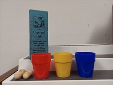 Vintage Adams  Cups and Balls Magic Trick w Original Box NO INSTRUCTIONS GUC