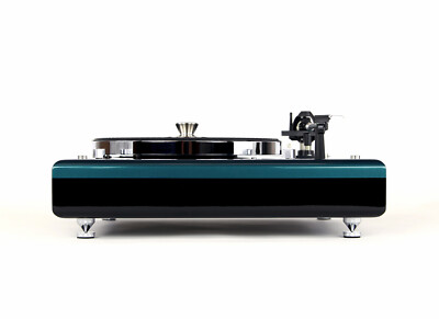 Restored Thorens Turntable TD166 MKII Black - Petrol Green Metallic
