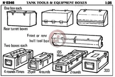 Verlinden 1/35 Tools & Equipment and Ammo Boxes for Tank Hull and Turret 346