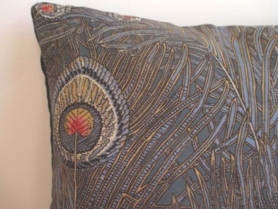 Cojín Liberty William Morris Hera – Lino Marrón Y Gris, Cubierta Artesanal Estilo Tradicional