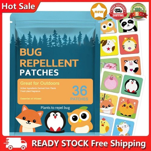 36 Pack Mosquito Repellent Stickers DEET-Free Mosquito Patches Stickers for Kids