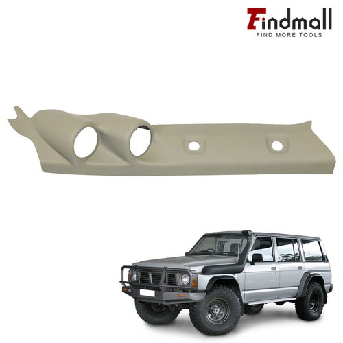 2 Gauge A Pillar Pod Interior Trim Handle FOR Nissan GU Y61 Patrol 97-16 Beige - Picture 2 of 8