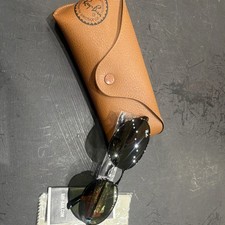 Ray-Ban Women's Round Black Metal Sunglasses Black Lenses w/ Case  Cloth