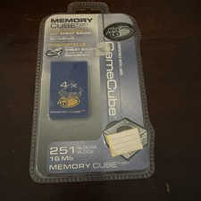 Mad Catz Nintendo GameCube Memory Cube Card 4 X 251 Blocks Preloaded Cheats NEW