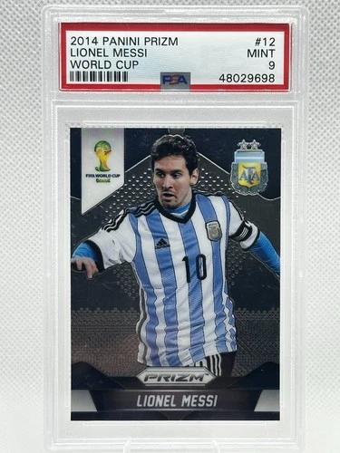 LIONEL MESSI 2014 PANINI PRIZM #12 WORLD CUP 1ST PRIZM CARD PSA 9 ARGENTINA