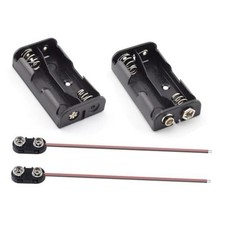 2-Set 2X 1.5V AA Battery Holder and I Type Snap Connector Kit 3 Volt 2 Slot