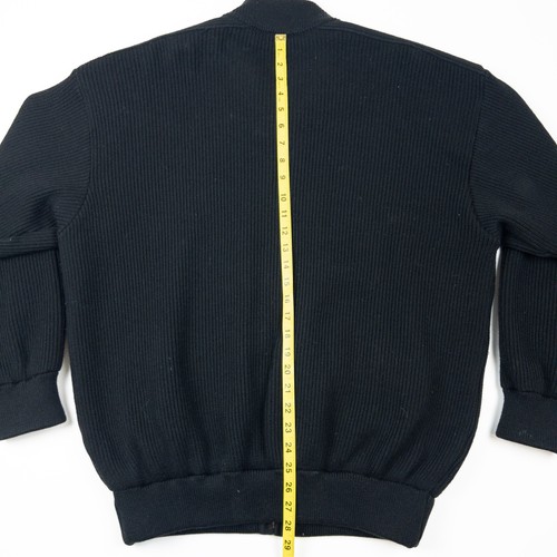 Paul & Shark Yachting Wool Knit Jacket Men XL Full Zip Lined Made in Italy Black - Picture 10 of 14
