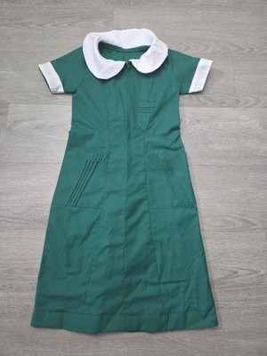 NURSE - CARE WORKER DRESS  - Nursing Uniform - Green  - Size S/M