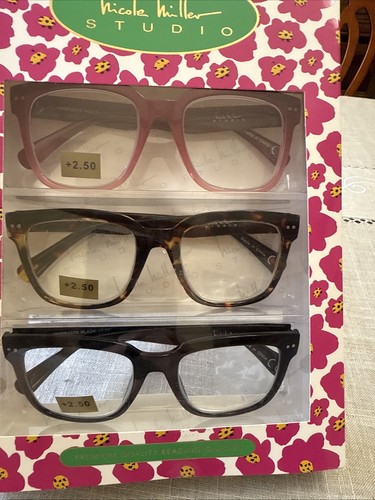 Nicole Miller Lesebrille mehrfarbig 3er Pack +2,50 Neu im Karton - Bild 4 von 7